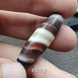 AA Rare Yemeni Middle Eastern Natural Candy Agate Amulet Unique Pattern