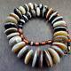 Aa Very Rare Collection Ancient Dzi Agate Stone Disc Himalaya Beads Necklace B-2