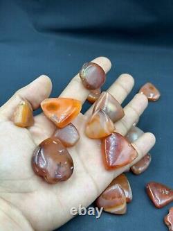 ANCIENT NEAR EASTERN OLD NATURAL AGATE STONE BEADS RARE PC SELL BY LOT 30 pc