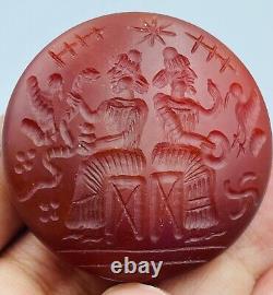 Afghanistan Ancient seal intaglio near eastern rare stone agate Bead