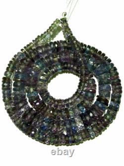 Alexandrite Faceted Flat Rondelle Beads 5-7mm rare Alexandrite Gemstone Beads