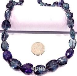 Alexandrite Faceted Nugget Beads Rare Color Changing Necklace Gemstone