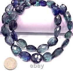 Alexandrite Faceted Nugget Beads Rare Color Changing Stone Gemstone 18 Inch