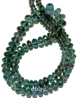 Alexandrite Faceted Rondelle Beads 6-9mm Rare Alexandrite Green Gemstone Beads