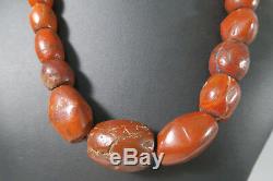 Alte XL rare Steinperlen Jaspis AE99 Jasper Strand Antique Stone Beads Afrozip