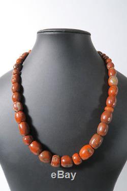 Alte rare Steinperlen Jaspis AC87 Jasper Strand Antique Stone Beads Afrozip