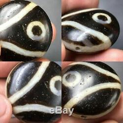 Amazing Ancient old Agate Stone Ancient Eye Banded Rare Dzi Bead