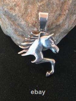 Amazing Navajo Sterling Silver Horse Head Pendant 2 Rare Gift Sale