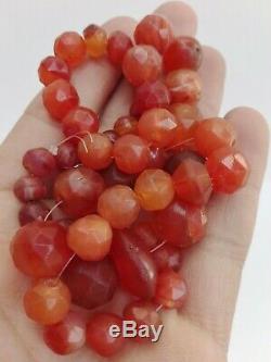 Ancient Agate Beads Roman Bead Rare Stone Antique Banded Bicone 2000 years 78 Gr