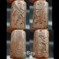 Ancient Agate Sassanian rare Unique Seal intaglio Stone BEAD # 56