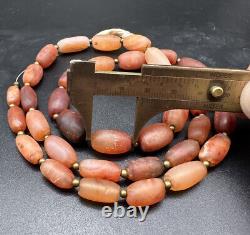 Ancient Agate Wheat Shape Beads Strings With Rare Beautiful Color