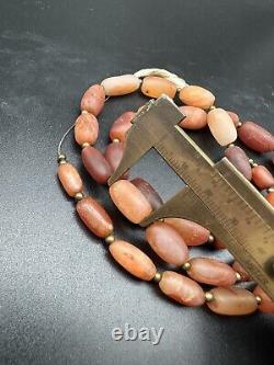 Ancient Agate Wheat Shape Beads Strings With Rare Beautiful Color