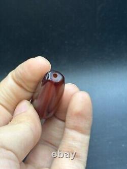 Ancient Bactrain Greek Agate Rare Color Bead In Good Condition