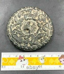 Ancient Bactrain Very Old Rare Schist Stone wonderful animals Amulet Bead stamp