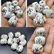Ancient Baltic Norse Gaming Stone Beads With Runic Symbols Rare 10 Beads