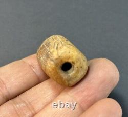 Ancient Bead With Early Form Of Inscription Rare Near Eastern