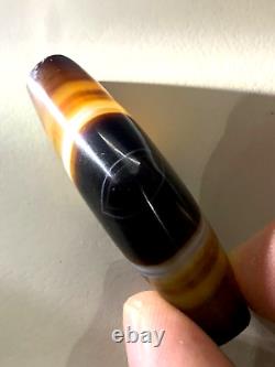 Ancient Beautiful Rare Banded Agate, Dzi, Amulet Bead