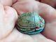 Ancient Egyptian Scarab Turquoise Glazed Bead Top Rare