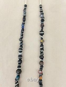 Ancient Greco Bactrian Rare Black Banded Agate Beads