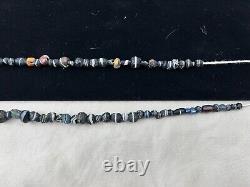 Ancient Greco Bactrian Rare Black Banded Agate Beads