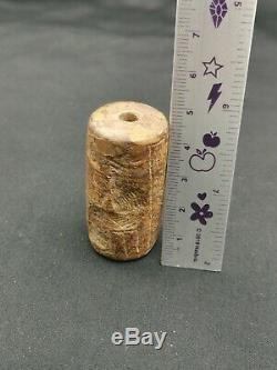 Ancient Rare jusper King momorable inscriptions cylinderseal bead