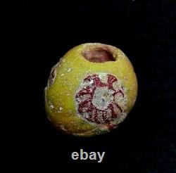 Ancient Roman Egyptian Bead Flower Antique Amulet Artifact Rare Beauty Genuine
