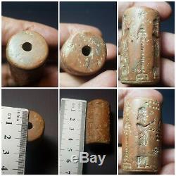 Ancient Sassanian wonderfu jusper stone rare cylinderseal bead