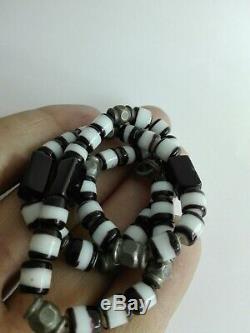 Ancient Sulemani Agate Bead Banded Stunning Rare Solomon Beads Original Antique
