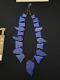 Ancient Vintage Old Lapis Lazuli Carving Leaf Amulet Necklace Rare Pendants