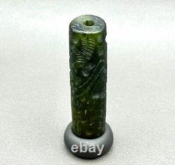 Ancient near eastern rare Agate stone intaglio cylinder bead