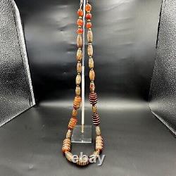 Ancient roman agate stone beads necklace very rare