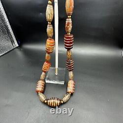 Ancient roman agate stone beads necklace very rare