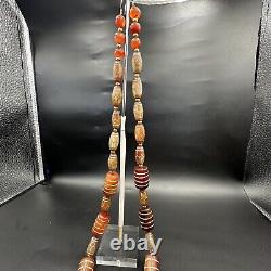 Ancient roman agate stone beads necklace very rare