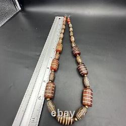 Ancient roman agate stone beads necklace very rare