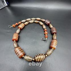 Ancient roman agate stone beads necklace very rare