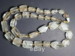 Ancient roman rare crystal stone beads necklace from Afghanistan