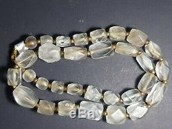 Ancient roman rare crystal stone beads necklace from Afghanistan