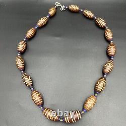 Antique Ancient roman agate stone beads necklace very rare