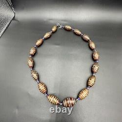 Antique Ancient roman agate stone beads necklace very rare