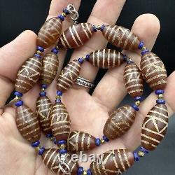 Antique Ancient roman agate stone beads necklace very rare