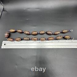 Antique Ancient roman agate stone beads necklace very rare