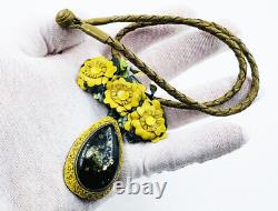 Antique Baltic Amber Gemstone Pendant Vintage Jewelry Luxury Rare Amber pendant