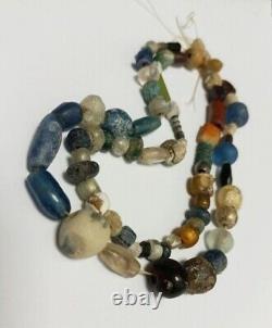 Antique Beads Necklace Rare Ancient Originals Artifact Stone Glass Paste
