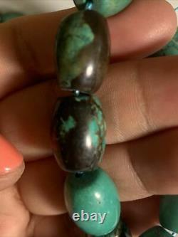 Antique Hubei turquoise Barrel 75 beads Rare Collectibles