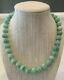 Antique Jade Carved Dragon Bead Chinese Necklace Estate Lot Rare Apple Green