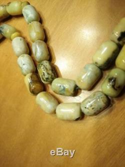 Antique Natural Baltic Amber Rare One Stone Tesbih Kahraman Misbaha Beads Prayer