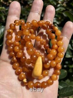 Antique/Old Natural and Rare old baltic Amber beads handmade necklace 24grams