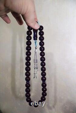 Antique Prayer Beads Rare Stone German Faturan Cherry Amber Bakelite Misbaha