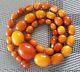 Antique Vintage 1920 C Rare Natural Baltic Amber Olive Beads Necklace