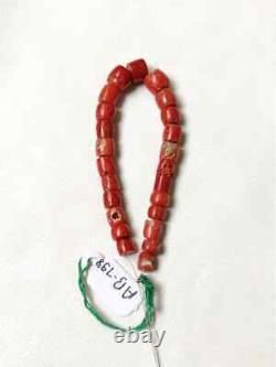 Antique Vintage Red Coral Beads Natural Coral Gemstone Rough Beaded Fashion Rare